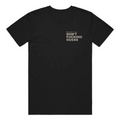 SYS.LOG 006 Don't Fucking Guess black tee front flat lay with left chest lockup